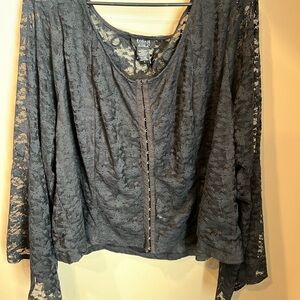 Top with flare sleeves